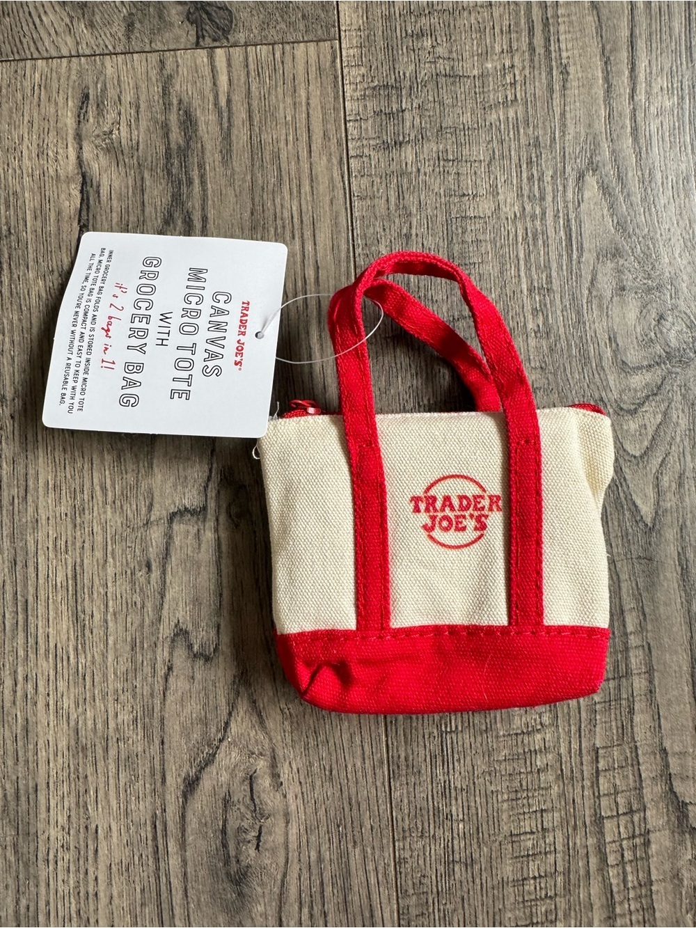 Trader Joe's Micro Canvas Tote- NWT
